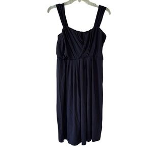 MaxMara Weekend Jersey Empire Waist Midi Dress Navy Blue Sz Large